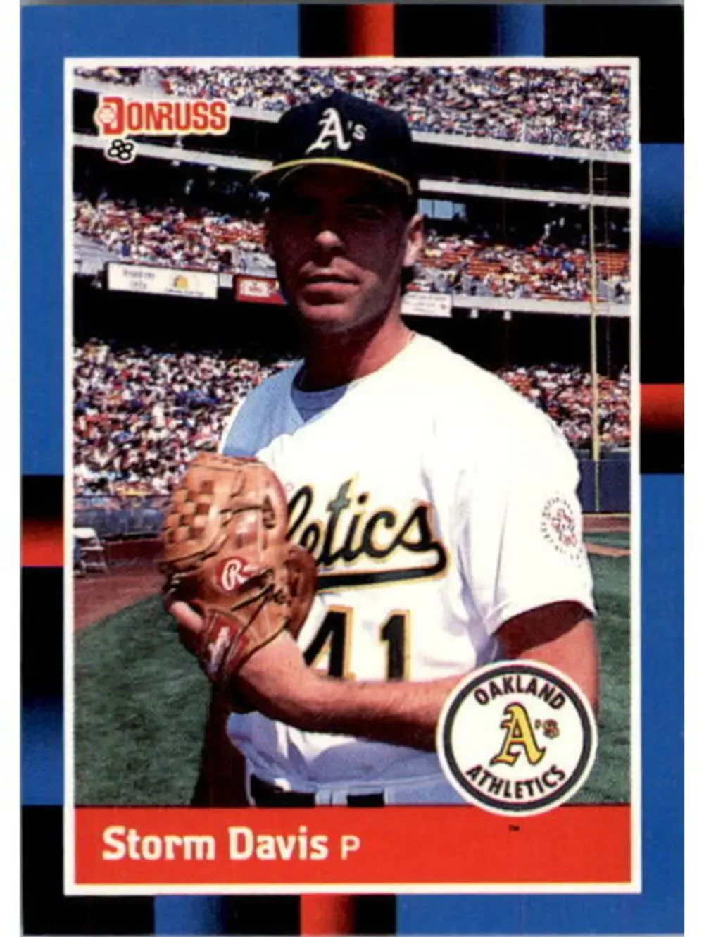 1988 Storm Davis Donruss Baseball Card #595